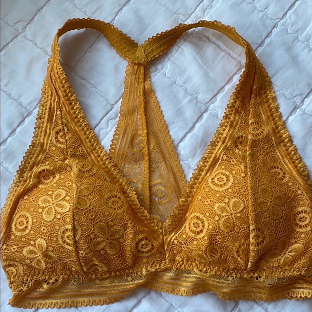 gold/yellow hollister bralette